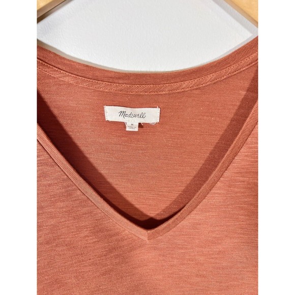 Madewell Horizon Midi Dress Womens Medium Afterglow Red Orange VGUC Summer - Picture 3 of 5